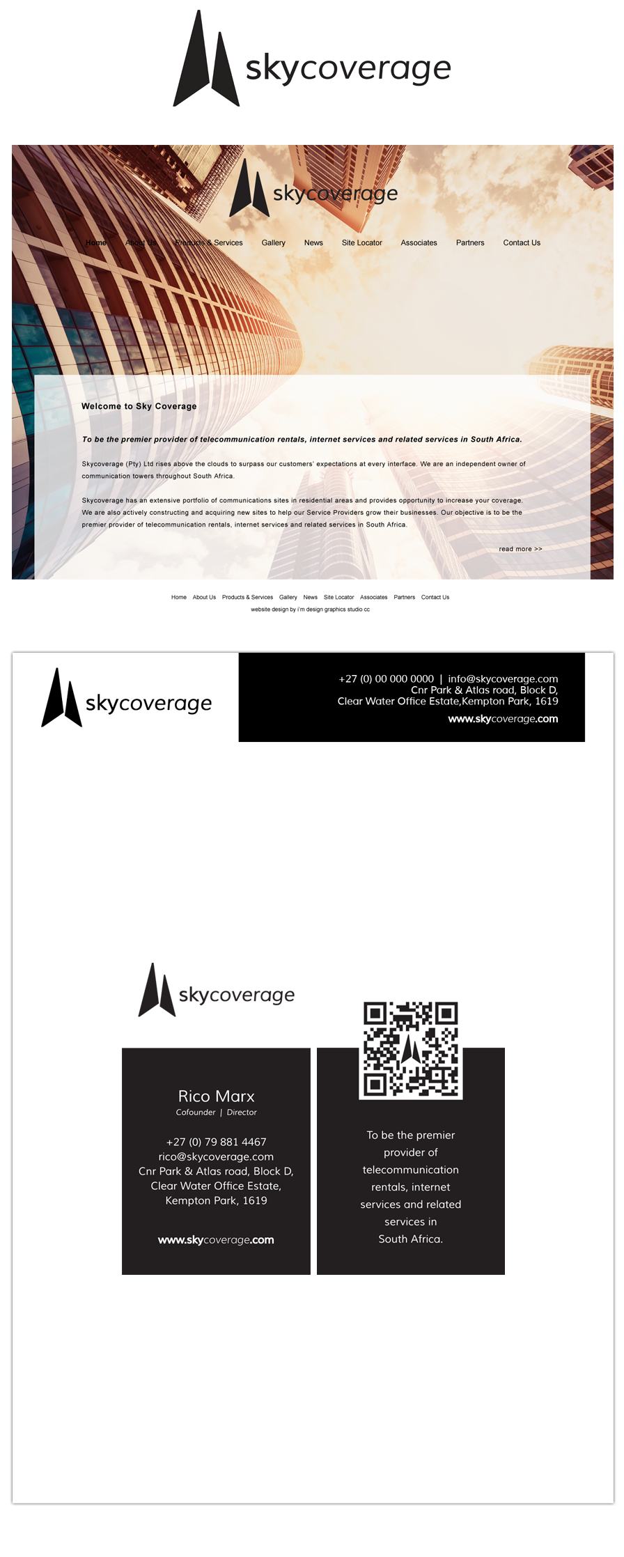 SkyCoverage Corporate ID & Website Design